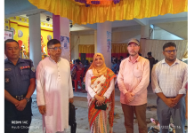 রাজস্থলীতে দুর্গাপূজার মন্ডপ পরিদর্শন করলেন সহকারী কমিশনার (ভুমি)